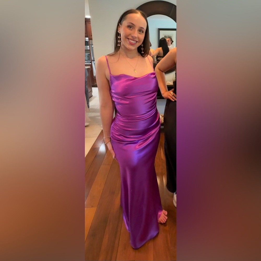 Revolve, cocktail party/wedding/ prom dress. Form fitting, in rich violet color